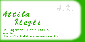 attila klezli business card